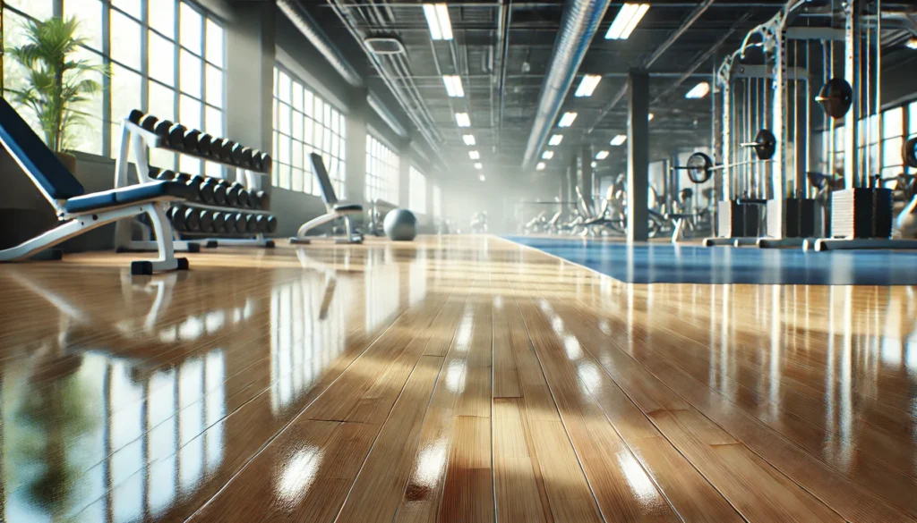 a clean gym floor