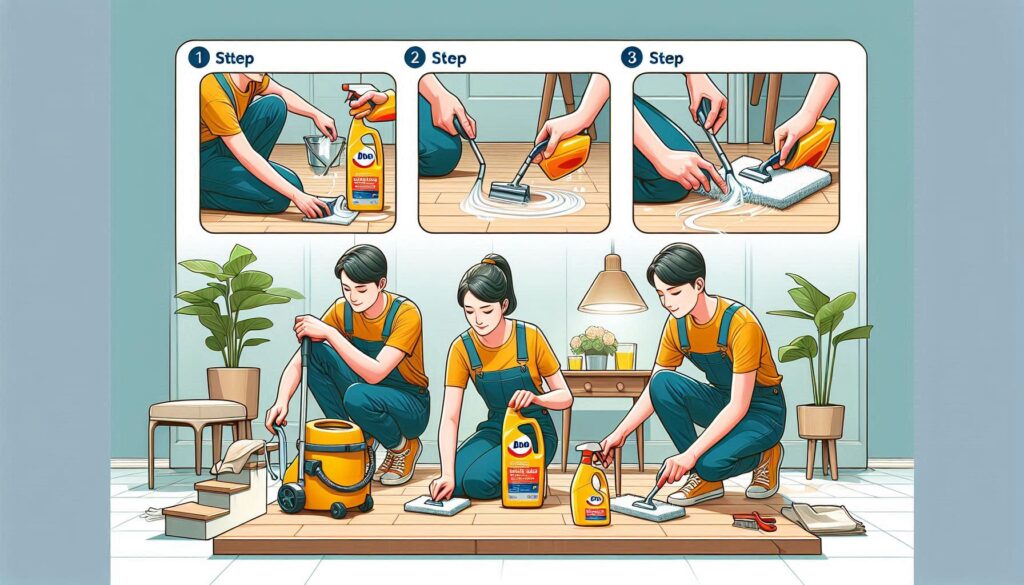 step by step process of bona floor cleaner